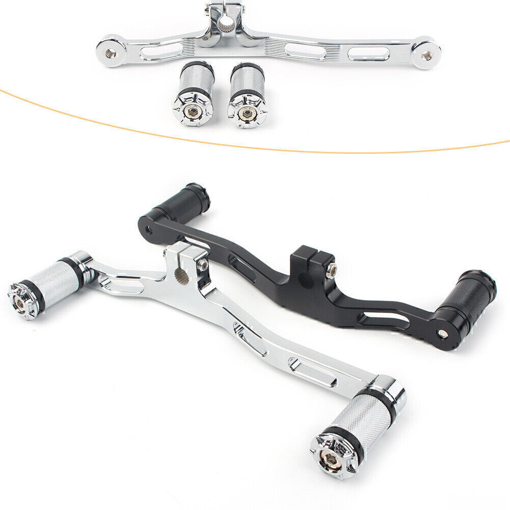 for Harley Dyna 91-17 FXD w/ Mid-Control CNC Front&Rear Gear Shift Lever Chrome Q
