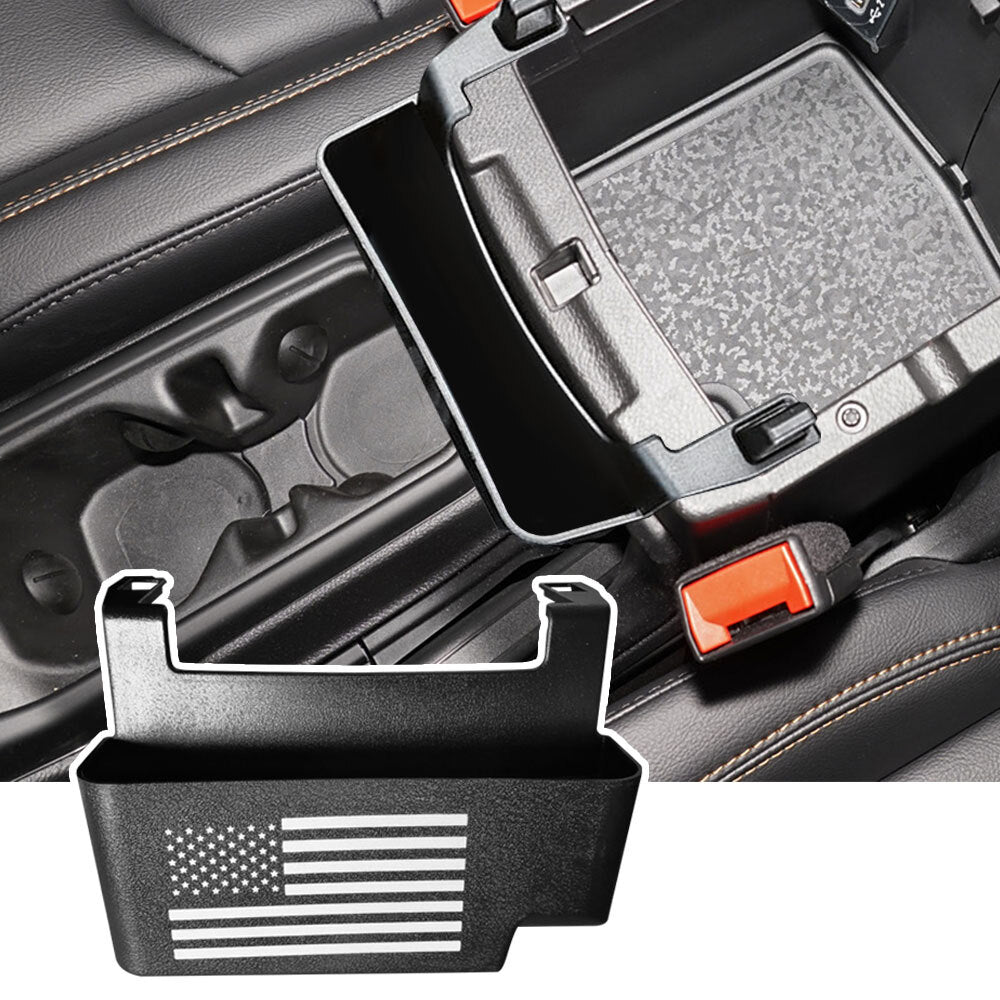For 2018-2024 for Jeep for Wrangler Black Center Console Armrest Storage Box Organizer