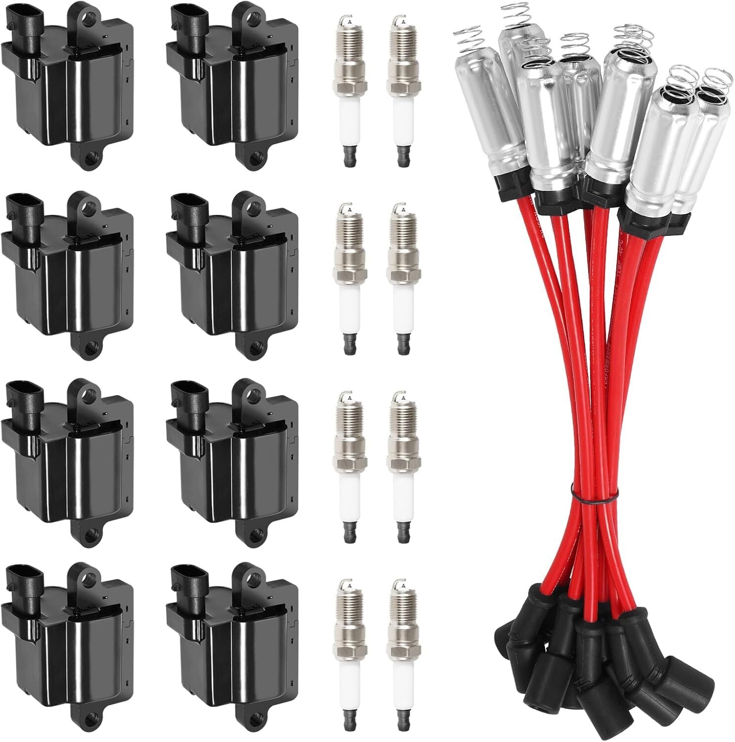 8 Performance Ignition Coil UF262&Wire Set&Spark Plug for Chevy for GMC for Sierra for Yukon n