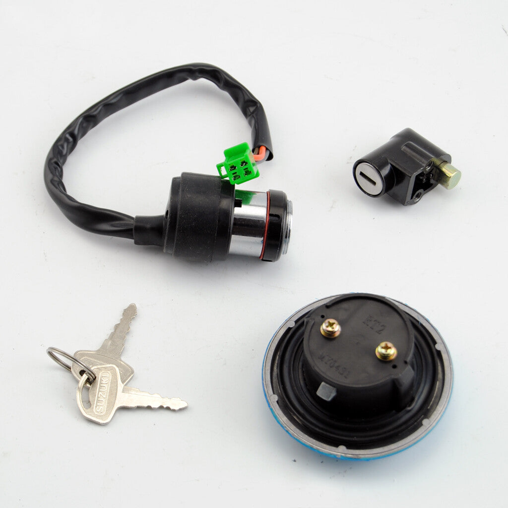4 Wire Ignition Switch Lock  Gas Fuel Petrol Tank Cap For Suzui GN125 GN125F