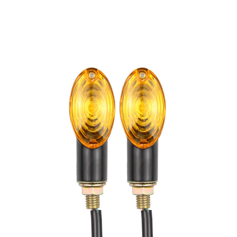 2-pack motorcycle turn signal lights, motorcycle halogen indicator lights, flashing amber light - n