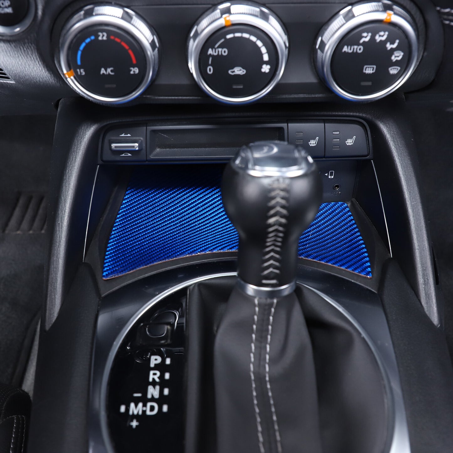 Blue Carbon Central Console Storage Box Slot for Mazda MX-5 Miata 2016-2023 n