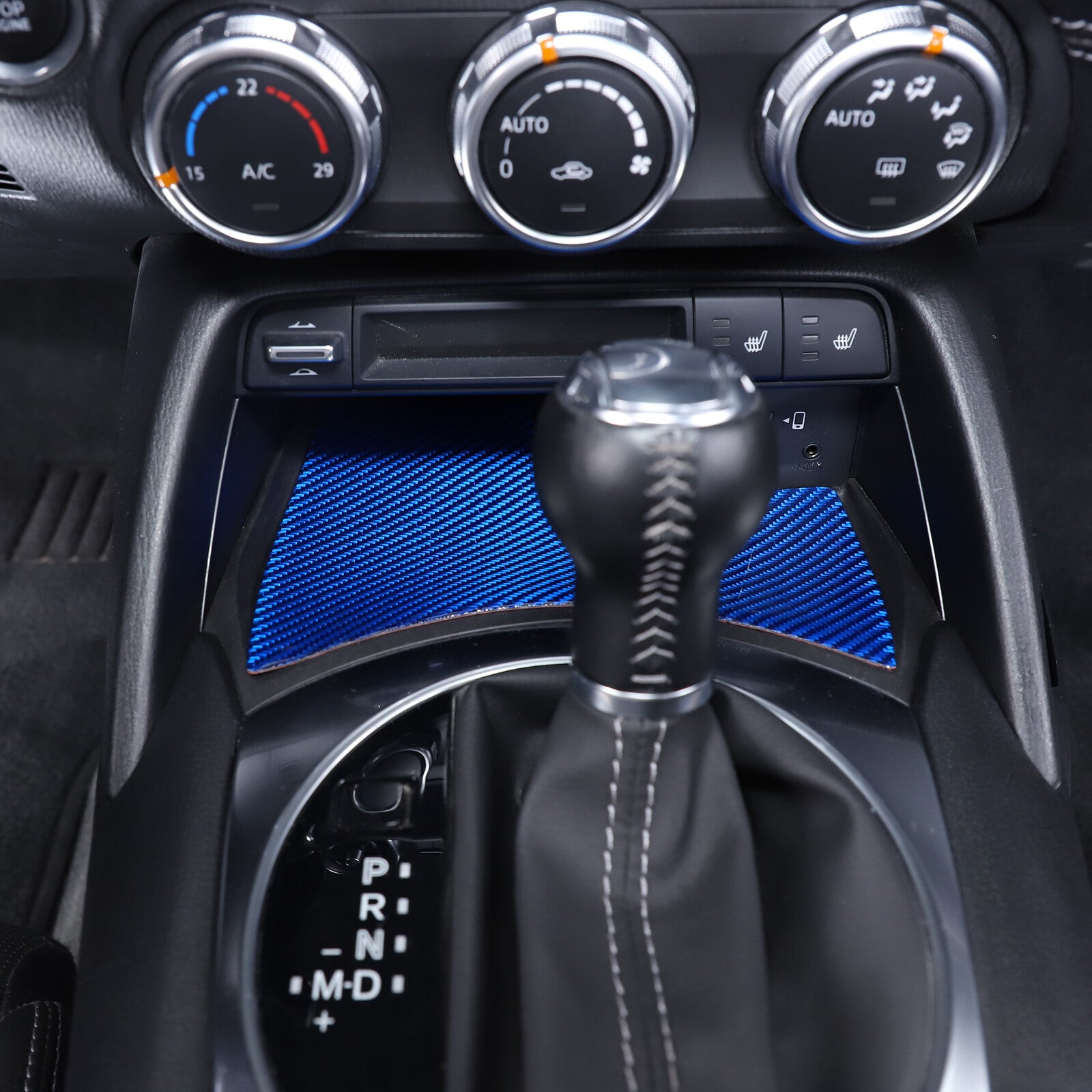 Blue Carbon Central Console Storage Box Slot for Mazda MX-5 Miata 2016-2023 n