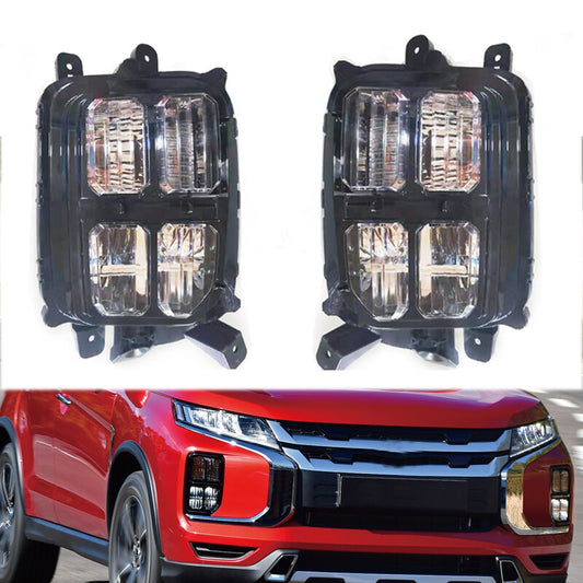 1 Pair Daytime running lights LED front fog lamp For ASX 2020 2021 v
