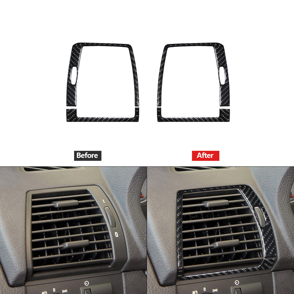 4X Carbon Fiber Side Air Outlet Trim for BMW X5 2000-2006