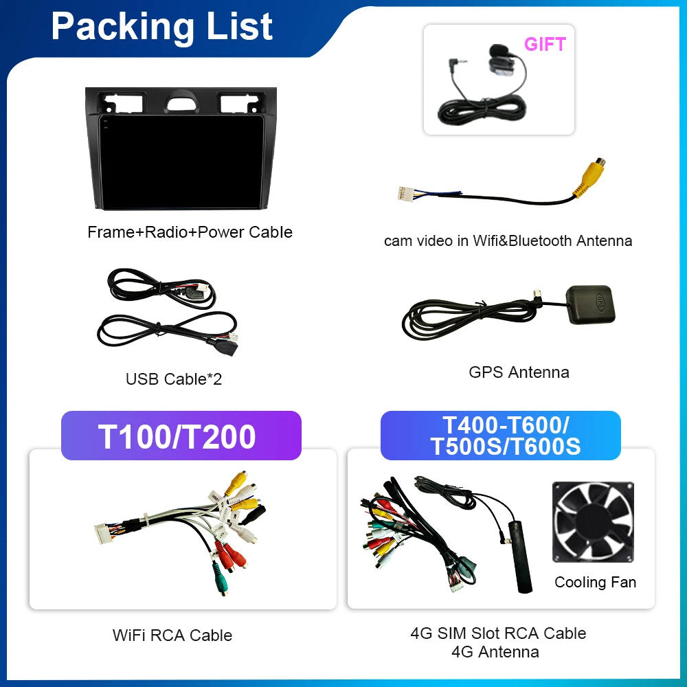 for Ford Fiesta Mk VI 5 Mk5 2002-2008 Carplay Car Radio Android GPS Multimedia