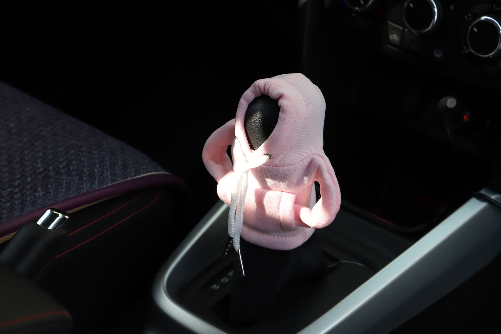 1PC Car Gear Shift Cover for Mini Hoodie Car Gear Shift Knob Cover Shirt Pink Q