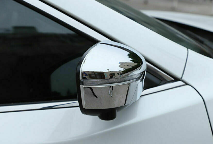 Chrome ABS Door Rear View Side Mirror Cover Trim Cap for Nissan Rogue 2014-2020