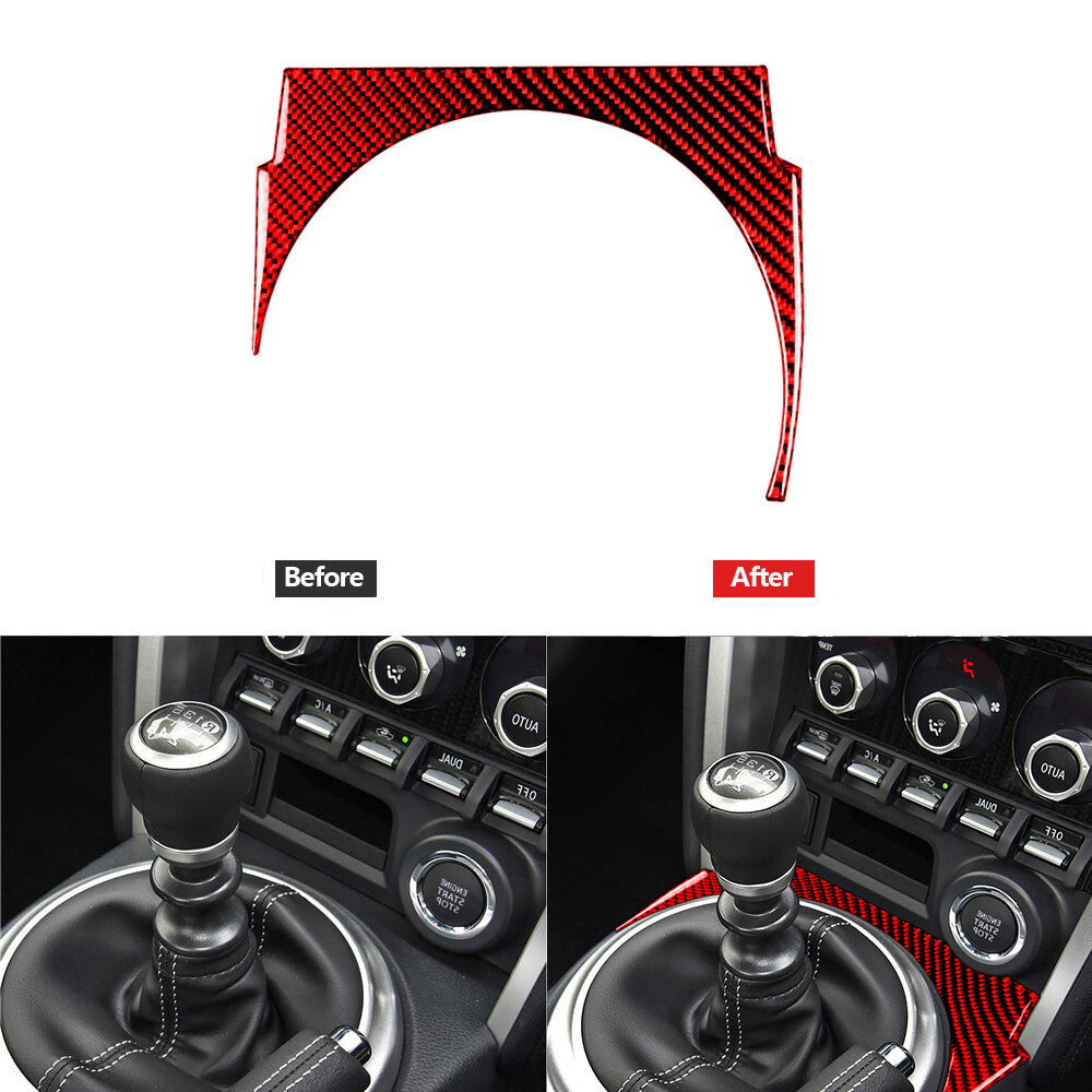 Red Carbon Fiber CD Player Cover Trim For COBALT 2005-2010 Type-A v