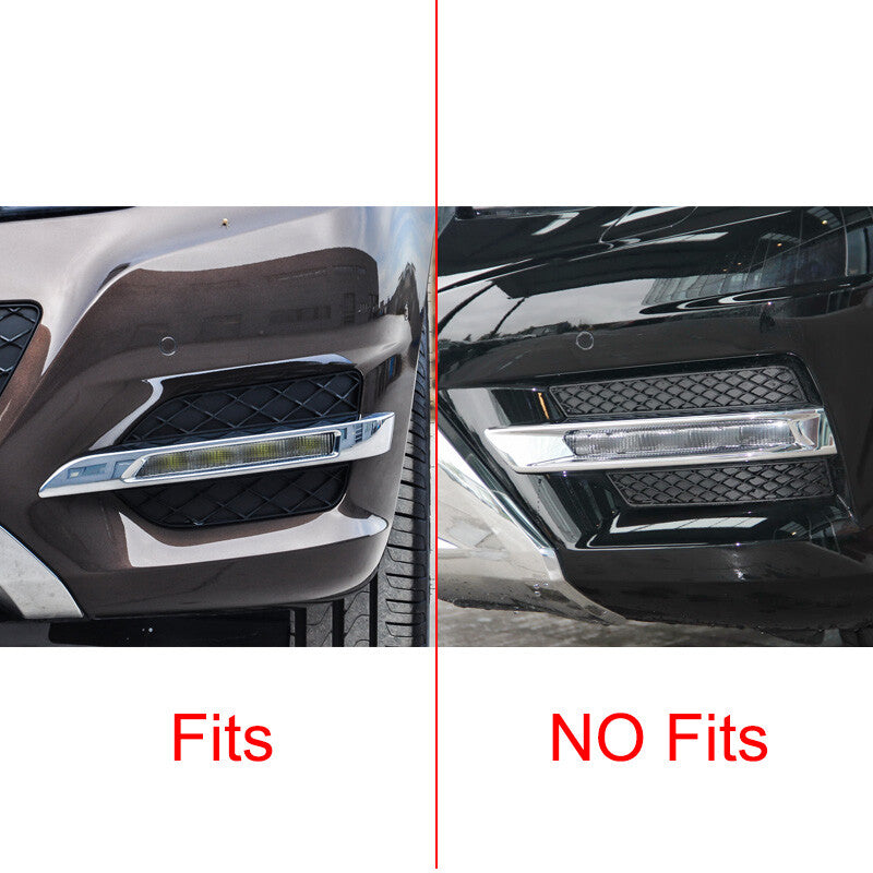 6Pcs Front Fog Light Grille Chrome Trim Cover for Mercedes BenzX204 GLK350 13-15