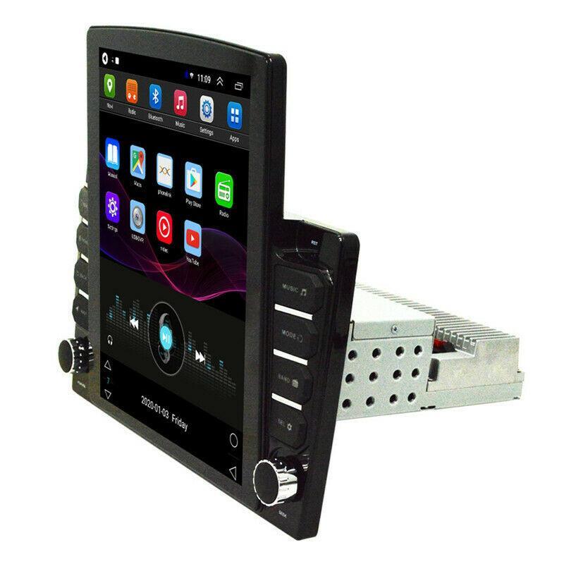 Car radio with stereo audio, GPS, Android, 9.7-inch vertical screen, navigation, and video player. n
