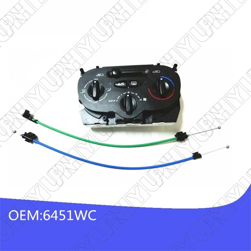 Manual AC Air Conditioner Control Panel for Peugeot 206 207 for Citroen C2 C1 6451WC Q