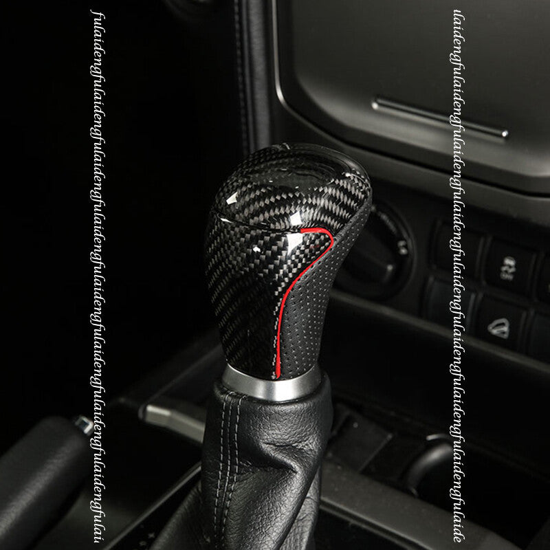 Carbon fiber Car Gear Shift Knob Shifter Lever Handle for Toyota Prado 2018-2021