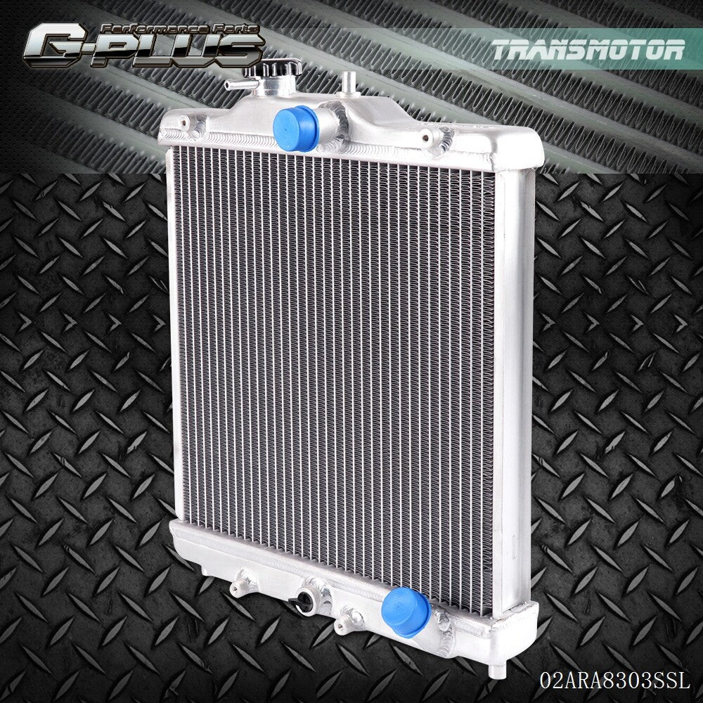 2-row aluminum heatsink, SilverFit, suitable for 92-00 for CIVIC EJ/EK/DEL SOL EG/INTEGRA DB DC