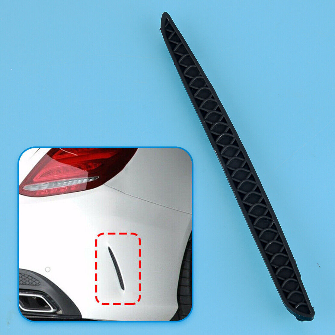 The right rear bumper side vent grille is suitable for W205 C-Class C63 AMG 2013 to 2017 models. n