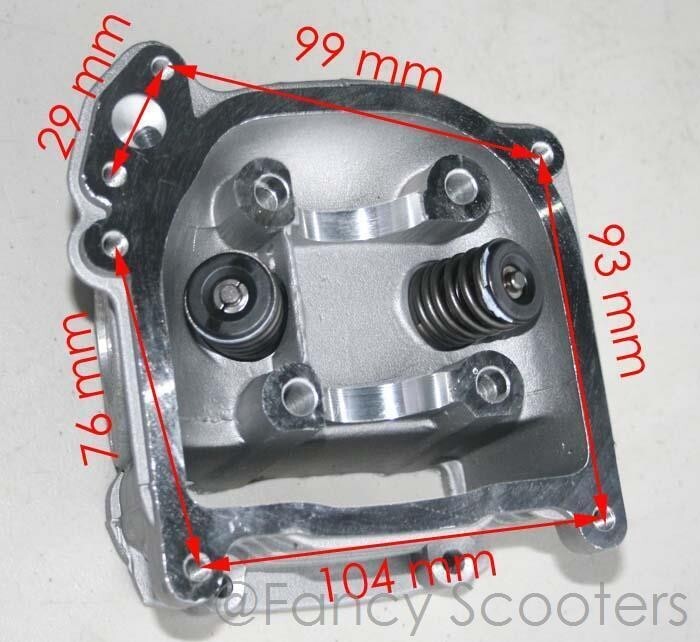Cylinder Head 49cc 50cc GY6 Scooter Moped ATV Engine 139QMB 4-Stroke Dirt Bike 83