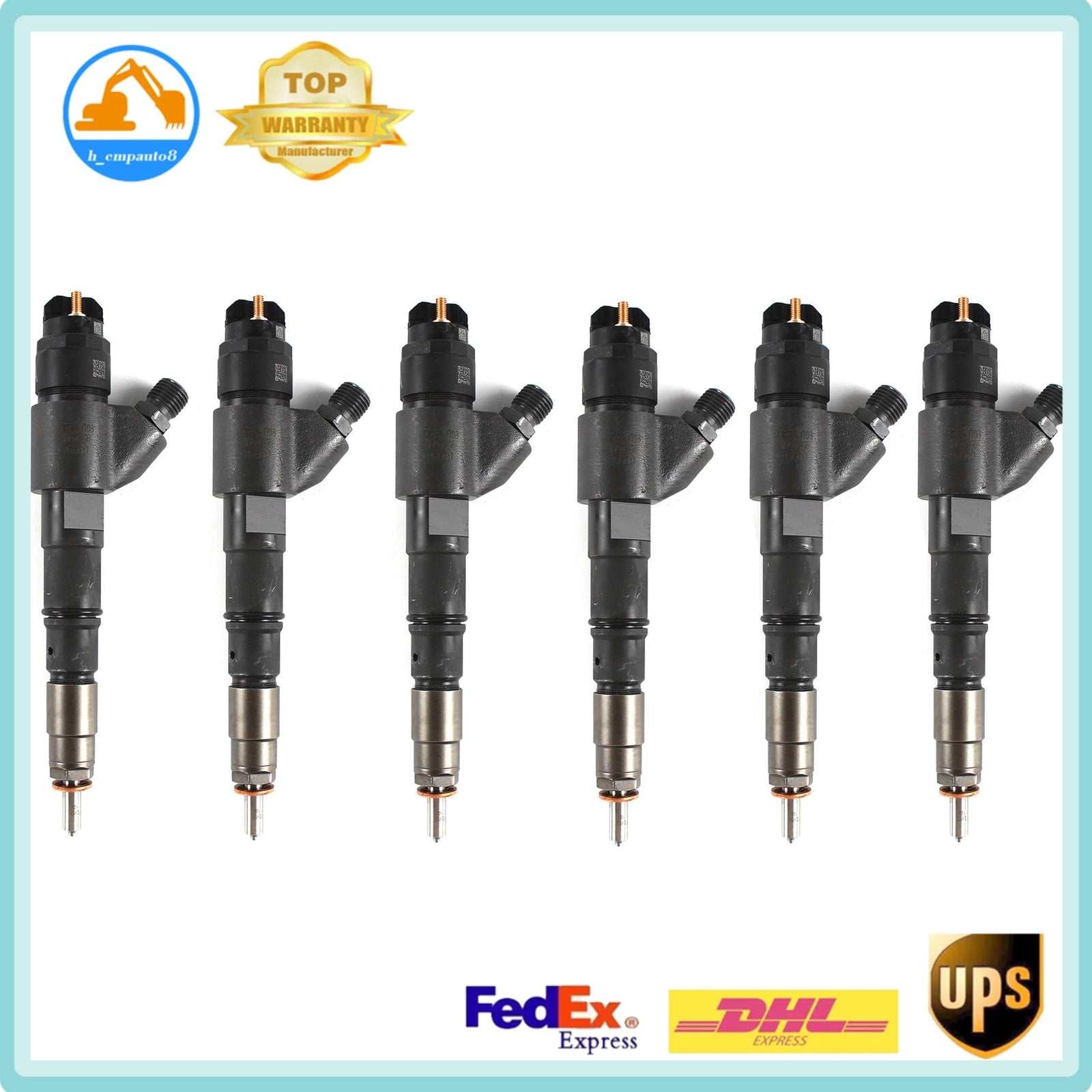 6 Fuel Injector 20798683 0445120067 for Volvo Excavator EC210 EC210B VOE20798683