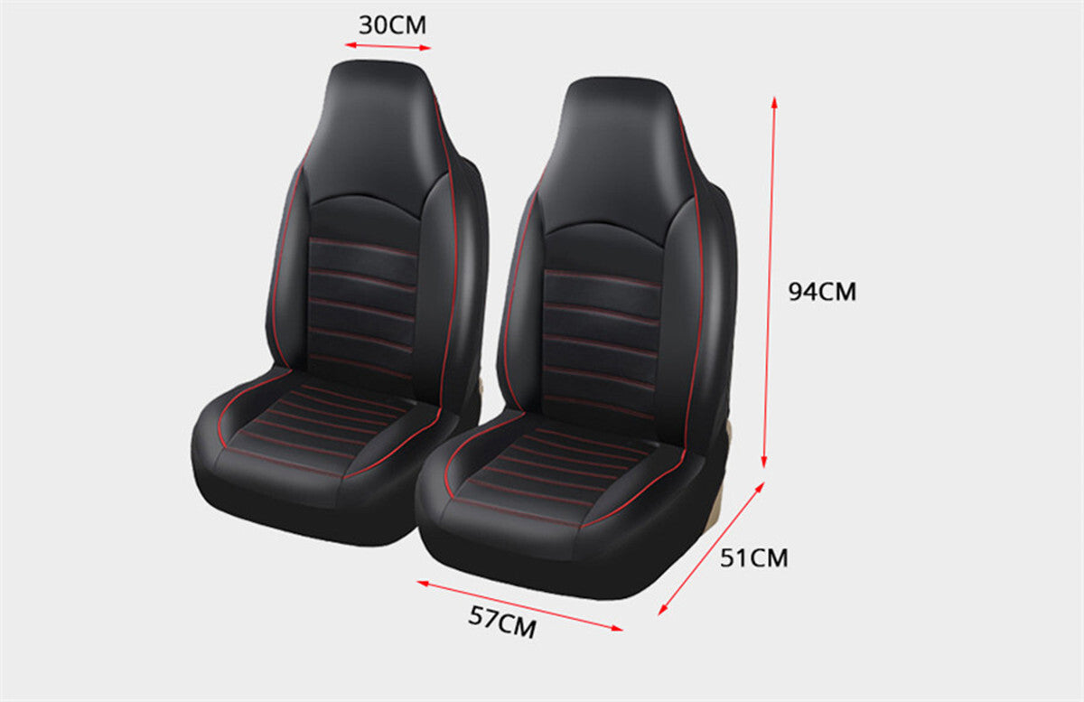 Car Front for Seat Cover Protector PU Leather Breathable For High Back Bucket 2Pcs Q