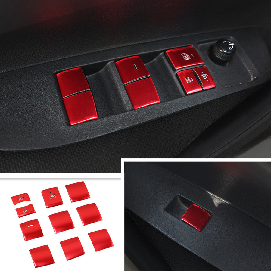 Red Interior Car Window Lift Button Switch Trim Fit for Corolla 2019-2022 v