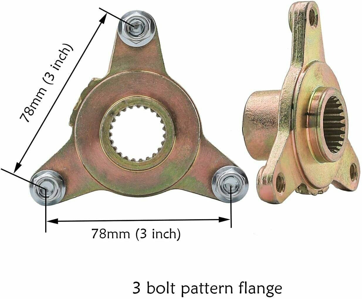 Complete 6-inch wheel kit 145/70-6, tires, rims, 3 bolts, DIY wheel hubs for all-terrain vehicles, go-karts, and off-road vehicles.
