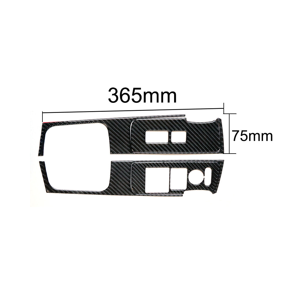 10Pcs Red Carbon Fiber Gear Shift Panel Cover Trim for Hyundai for Elantra 2016-2018 v