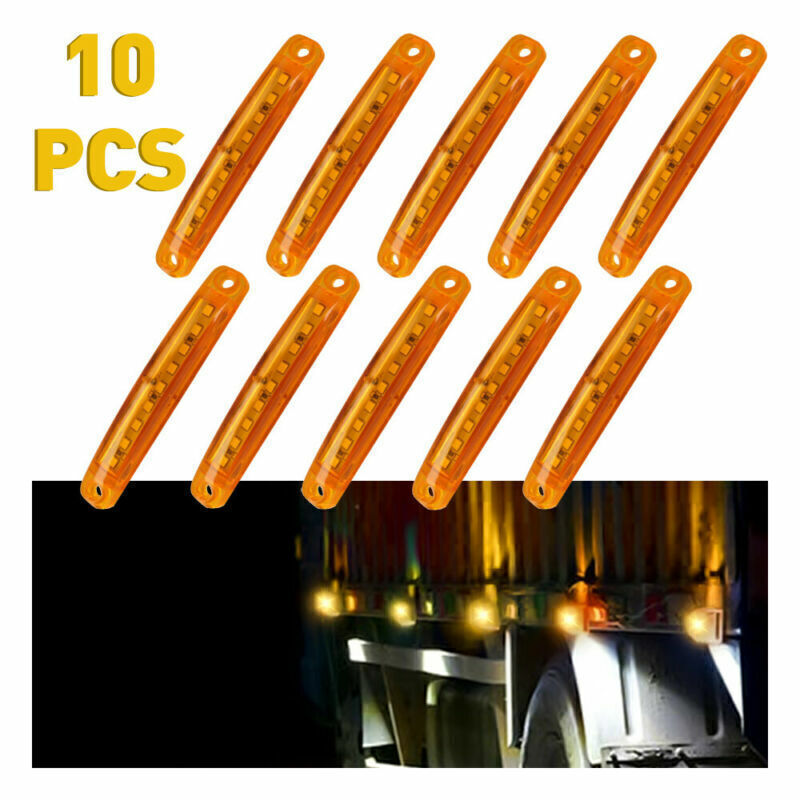 10x LED Side Marker Lights Clearance Amber Lamp Truck Trailer Caravan Multi Volt