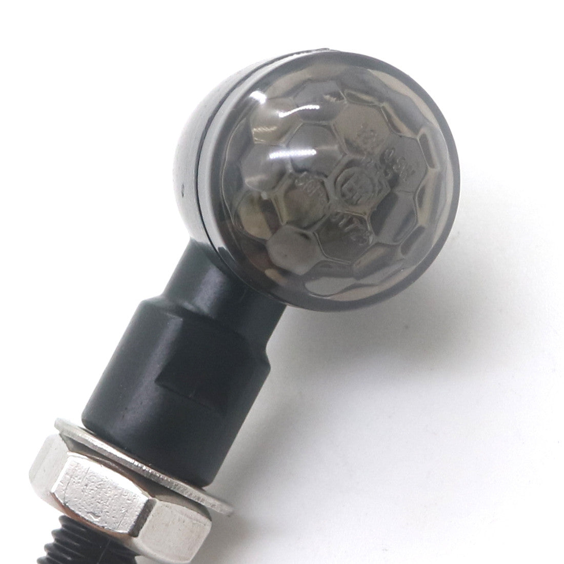Black Metal LED for Mini Bullet Smoke Spherical Lens Turn Signal Indicators Light Q