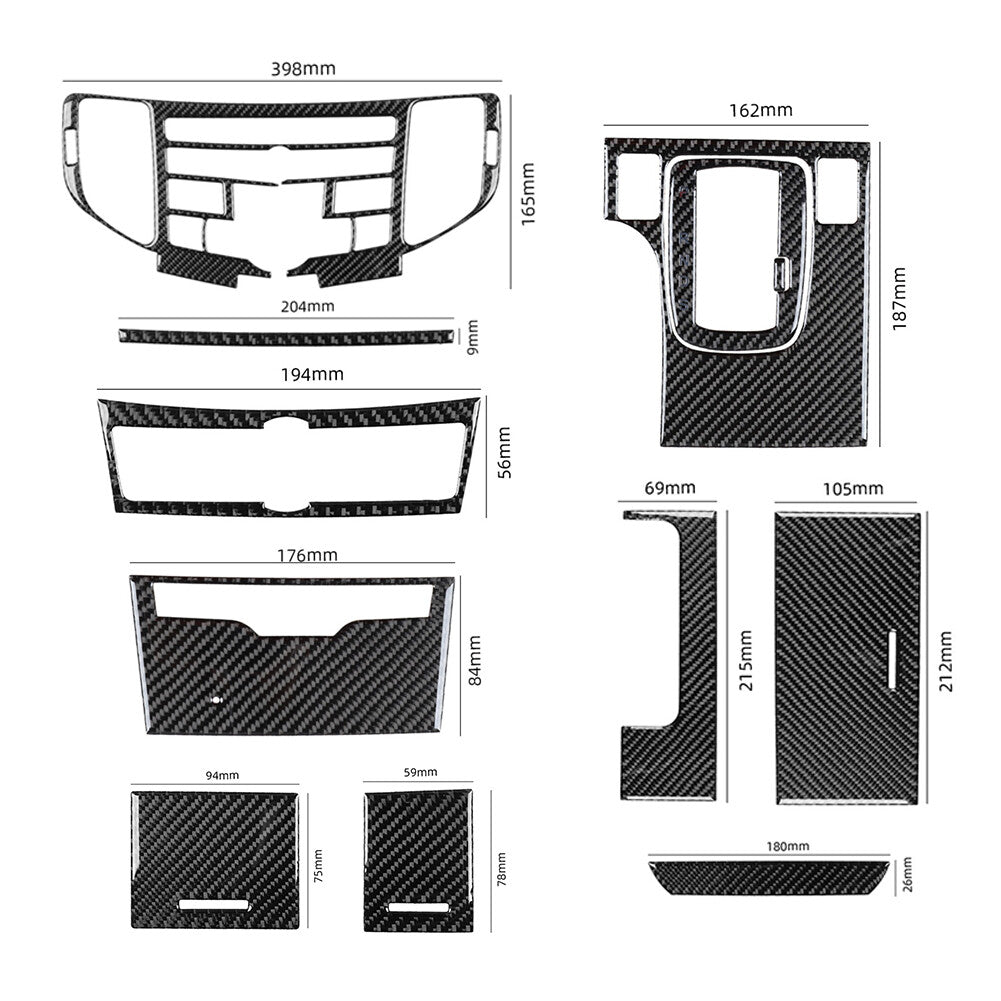 4Pcs Carbon Fiber Interior Door Panel Cover Trim for KIA Cadenza 2014-2016 v