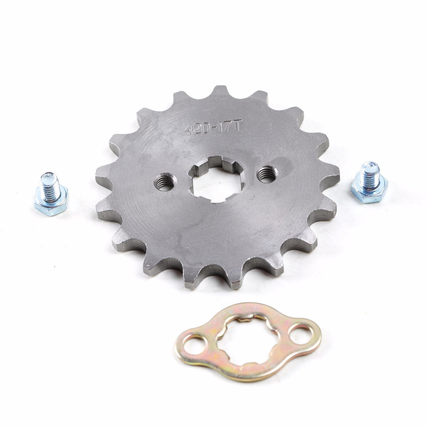 420 chain + front and rear sprockets suitable for 70cc, 110cc, 125cc, and 150cc Dirt Pit bicycles, all-terrain vehicles, and four-wheelers.