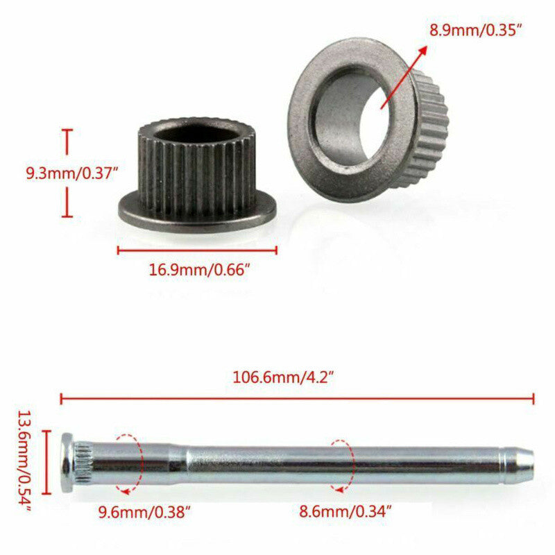 Door Hinge Pin Bushing Kit 2 Door for Chevrolet S10 Pickup 94-04 Blazer for GMC S15 Q