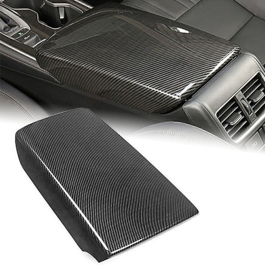 Carbon Fiber Center Console Armrest Box Panel Cover for Honda Accord 2018-2020