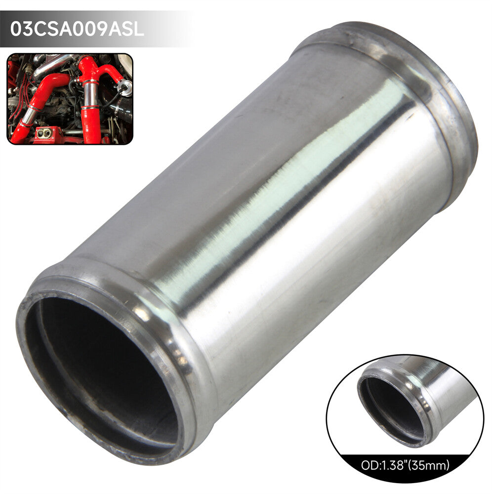 Aluminum Hose Adapter Tube Joiner Pipe Coupler Connector 35mm 1.38 Inch L=76mm