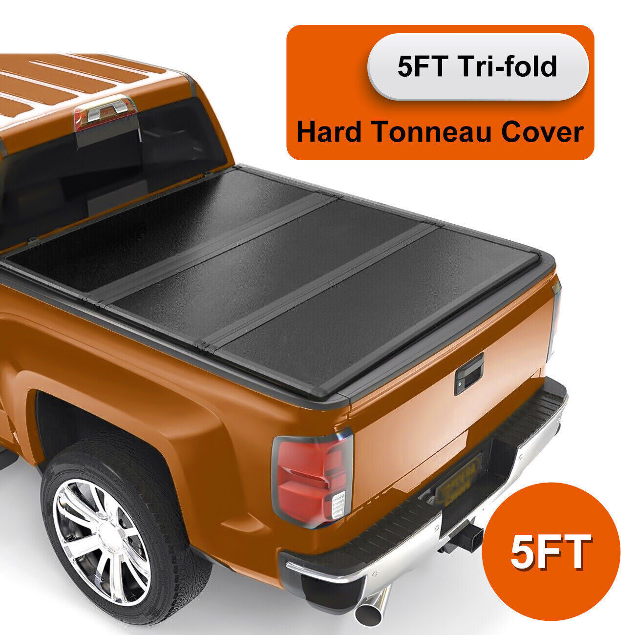 5FT 3-Fold Hard Tonneau Cover For 2005-2024 for Nissan Frontier Bed Tonneau cover SY