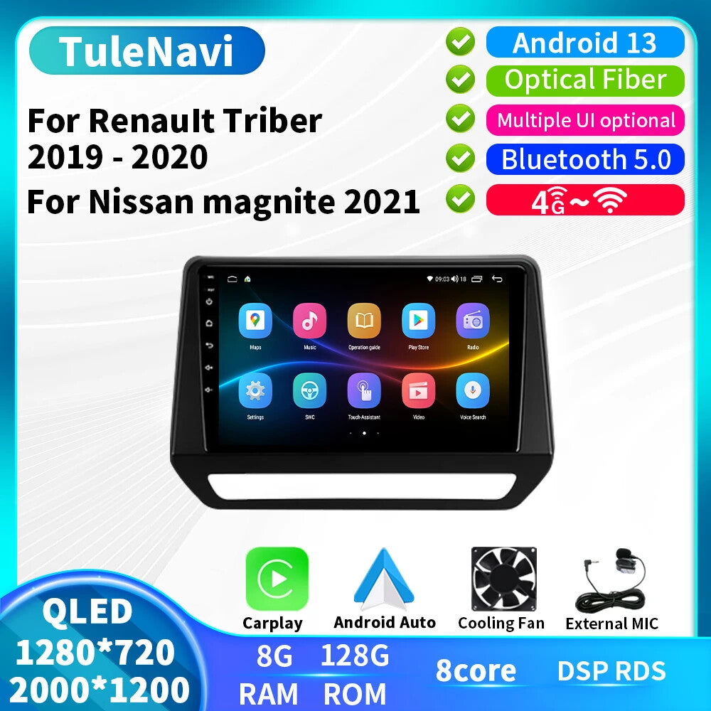 for Renault Triber for Nissan Magnite Auto Car Radio GPS CarPlay Player Screen
