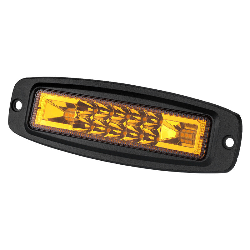 2X 7inch Amber Flush Mount LED Pods Work Light Bar Flood Driving Reverse Offroad