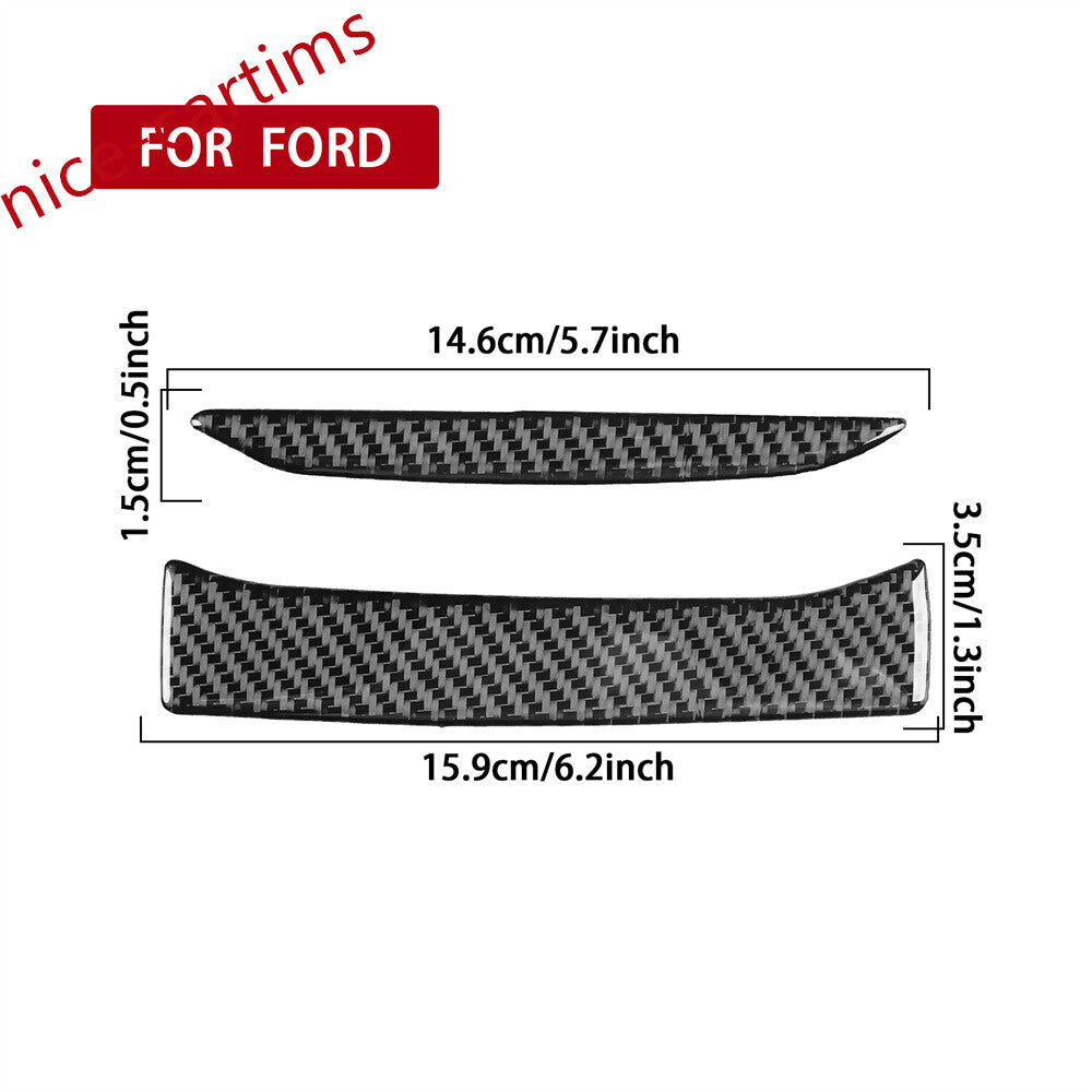 2¡ÁCarbon Fiber Tailgate Rear Trunk Handle Panel Trim Fit for Ford F150 2009-2014