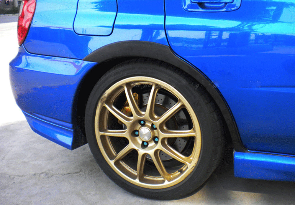 Gloss Black Wheel Well Arch Covers Fender Flares for Subaru Impreza STI 2002-09