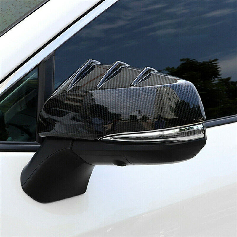for Toyota Highlander 2021-24 Carbon Fiber Side Door Rearview Mirror Cover Trim
