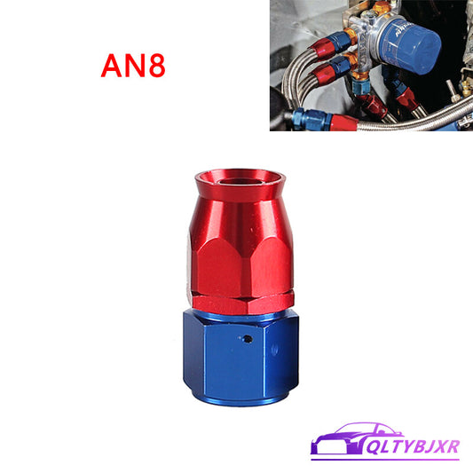 8AN PTFE Hose End Fittings Straight Aluminum Swivel 8AN For PTFE Hose Only Red
