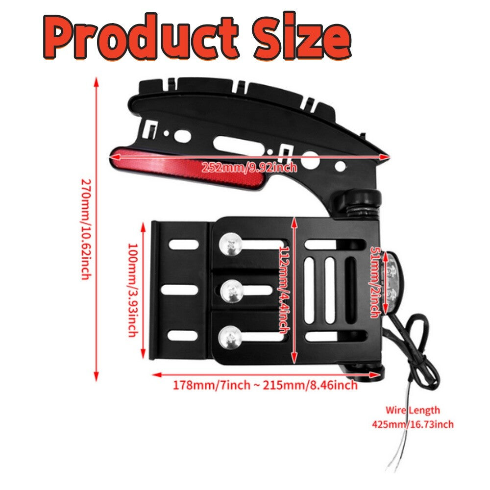 LED bracket with LED light mounted on the license plate side, suitable for Harley Sportster. n