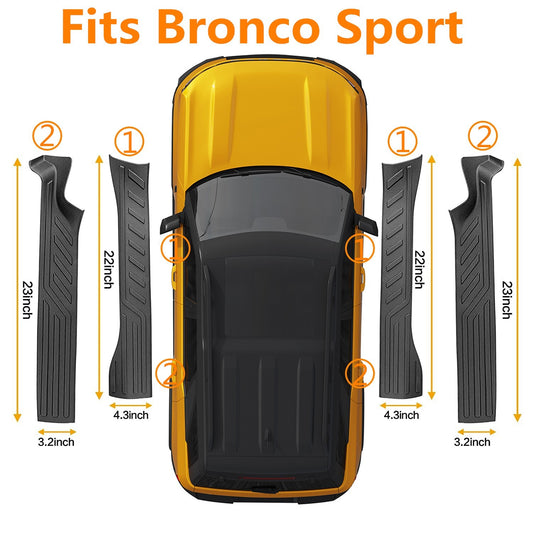 Rubber Door Entry Guards for Ford Bronco Sport 2021 2022 2023 Accessories 4-PACK