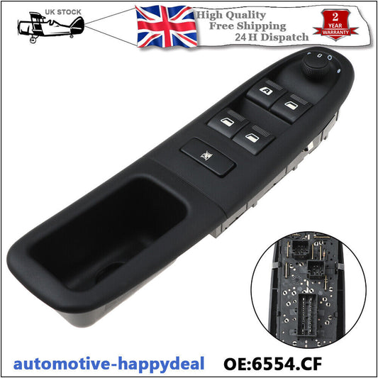 Front Driver Side Electric Window Control Switch 6554.CF 6554CF for PEUGEOT 406