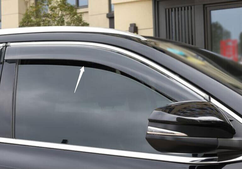 for Audi Q7 2006-2015 Window Wind Visors Sun Rain Guard Vent Deflectors Trim 4x