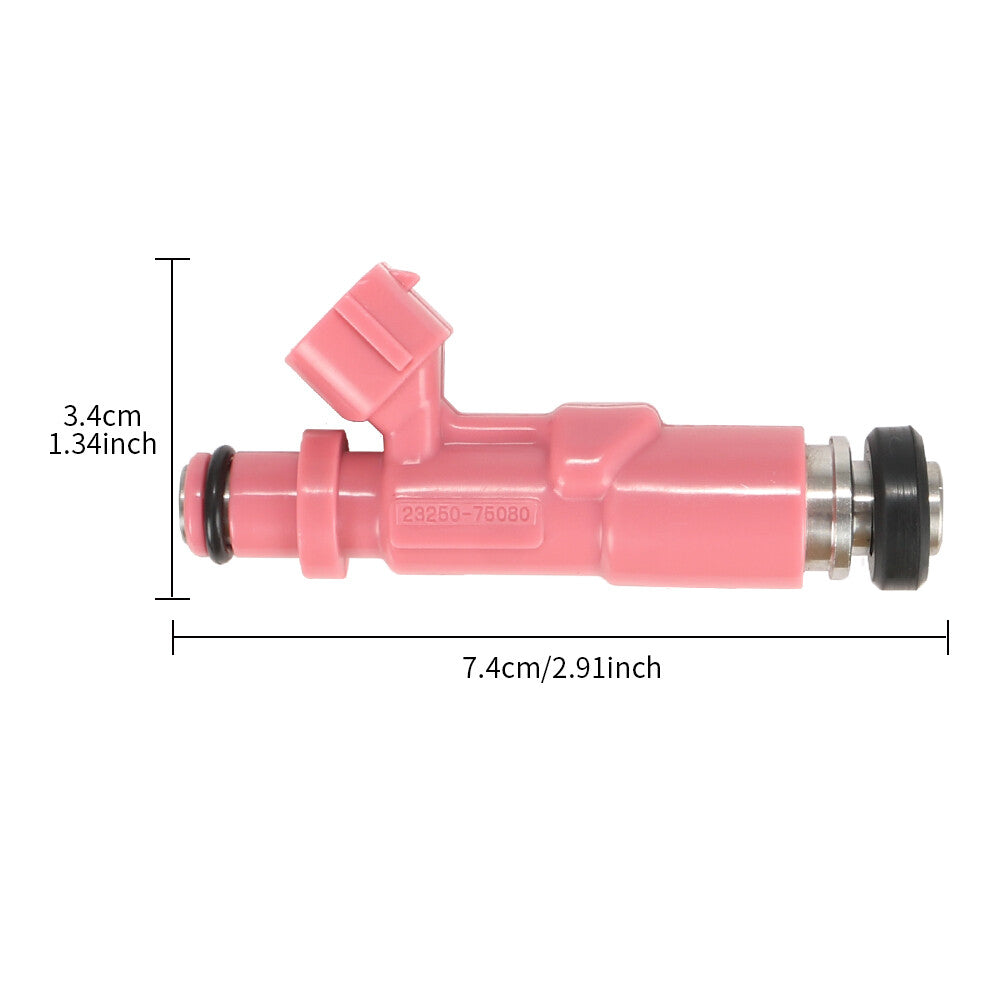 23250-75080 4X Fuel Injectors for Toyota Tacoma 2.4L 2.7L 1999-2004 4Runner US