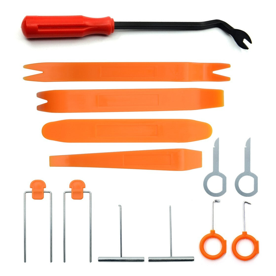 13Pcs Auto Door Clip Panel Trim Removal Tool Kits Thick Plastic Car Tools v