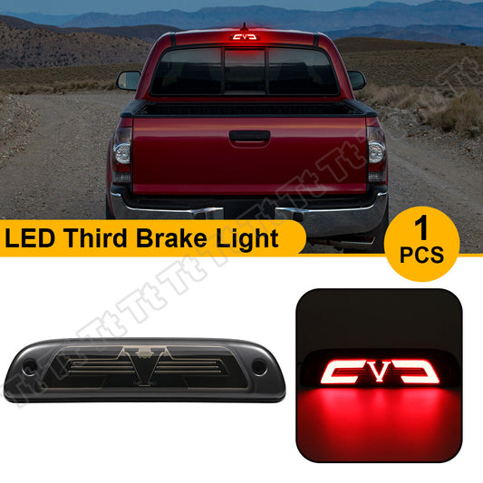 For 1995-2015 for Toyota Tacoma LED 3rd Third Tail Brake Lights Red Stop Lamp Smoked Q