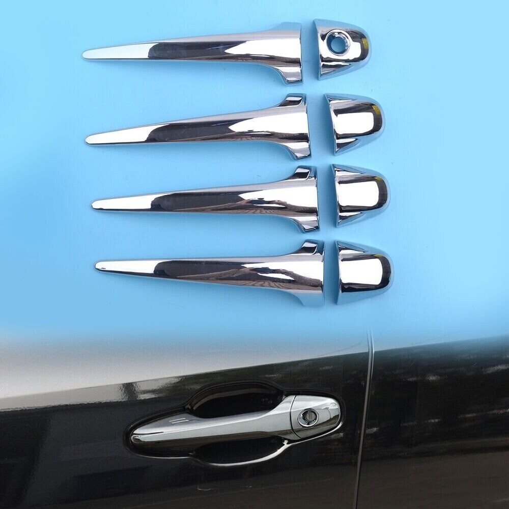 4x Chrome Door Handle Cover Moulding Trim For Highlander 2014-2019 Silver n