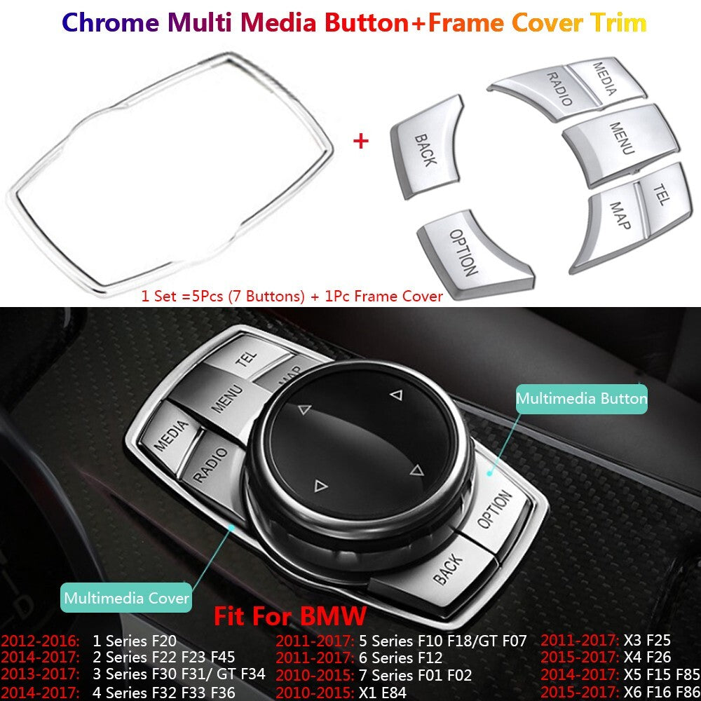 for BMW 3 5 7 X3 X4 X5 X6 F10 F07 F20 F30 F15 F16 Multimedia Buttons Cover Trim