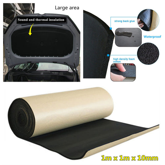 Car 1mx1m Roll Sound Proofing Deadening 10mm Insulation Closed Acoustic Foam Mat