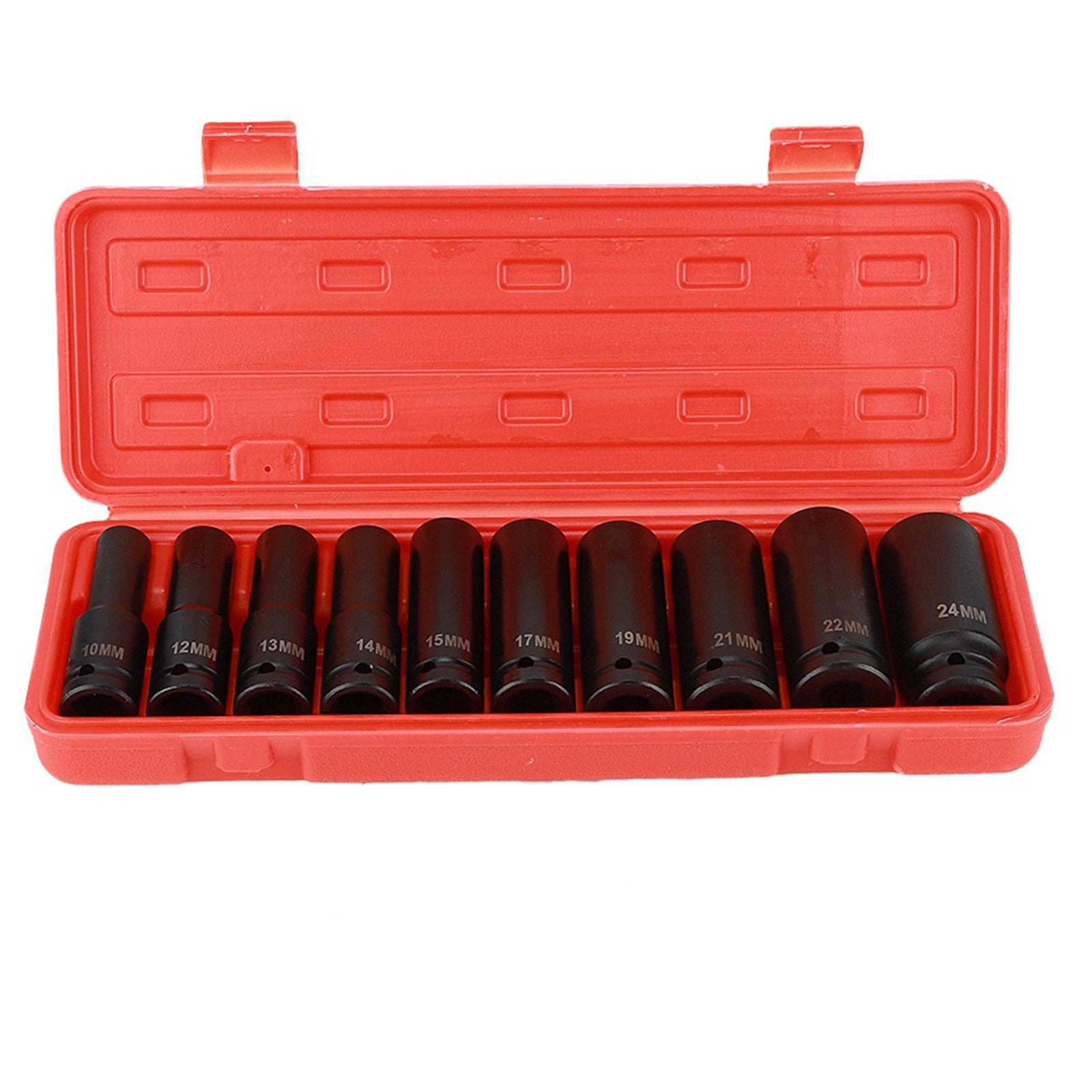 Impact Socket Set 10pcs 1/2 Inch Drive Deep Impact Socket Set Tool Set 6 Point Q
